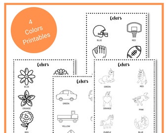 Learn Colors Pages - Etsy