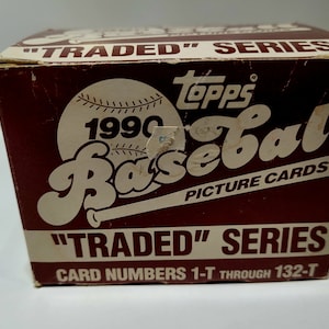 vintage 1990 Topps Baseball picture cards, 132 cartes. Cartes échangées