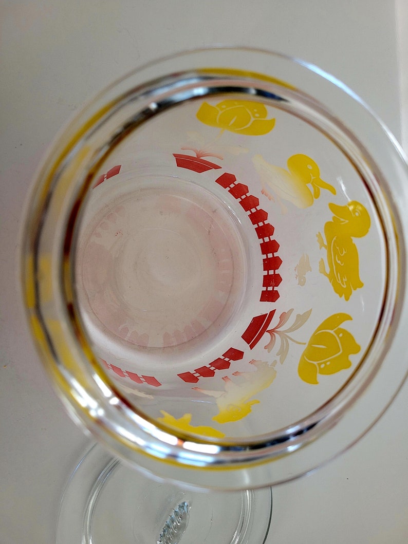 Vintage Glass Storage Jar With Original Lid Decorated With Etsy