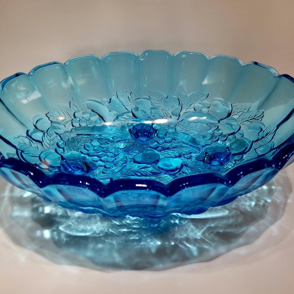 Blue Fruit Bowl Etsy