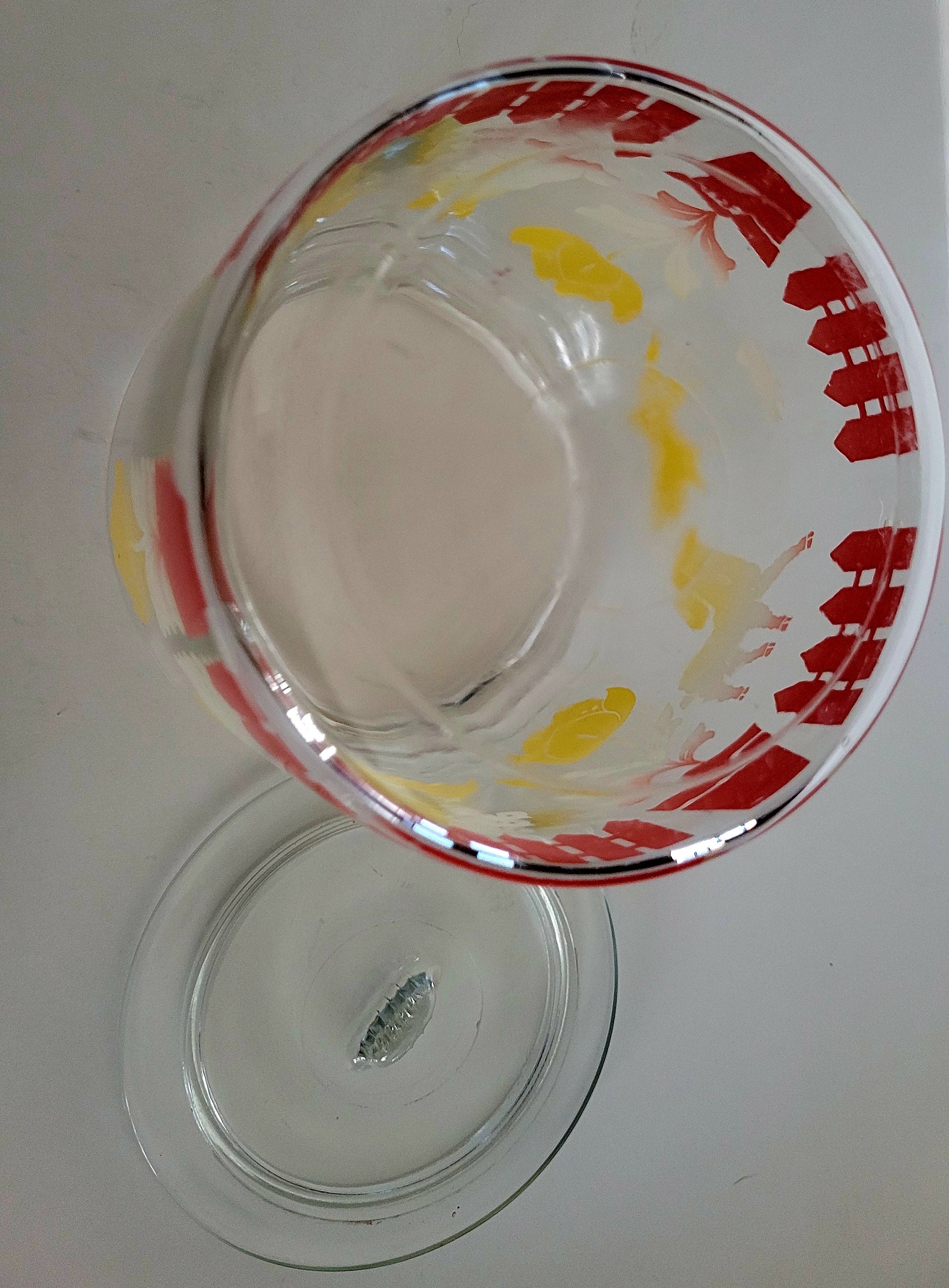 Vintage Glass Storage Jar With Original Lid Decorated With Etsy