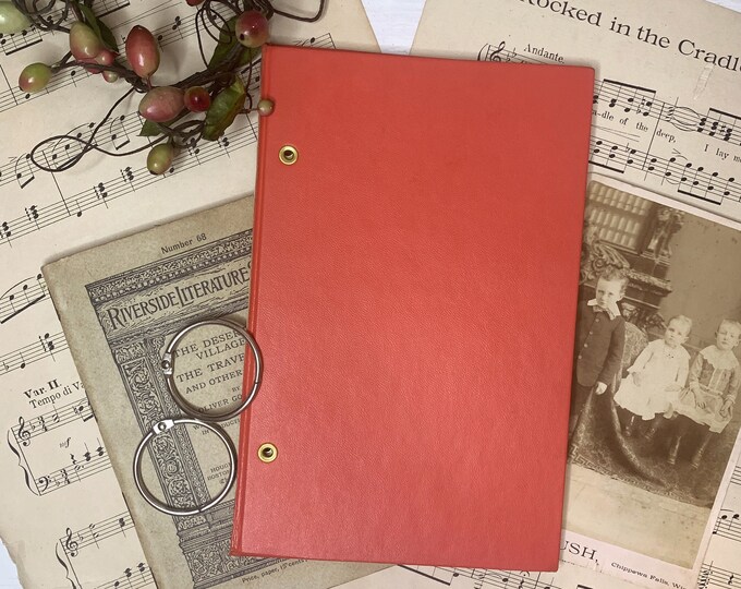 Vintage 1940's Junk Journal Book Cover Coral Pink Etsy