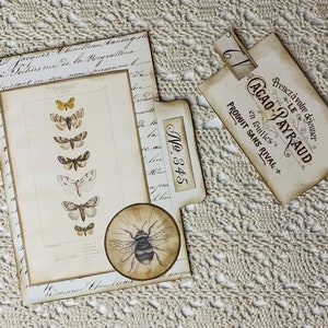 Junk Journal Kit, BEES & BUTTERFLIES Folio Kit, Printable Junk ...