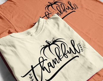 Thankful with Pumpkin T-Shirt