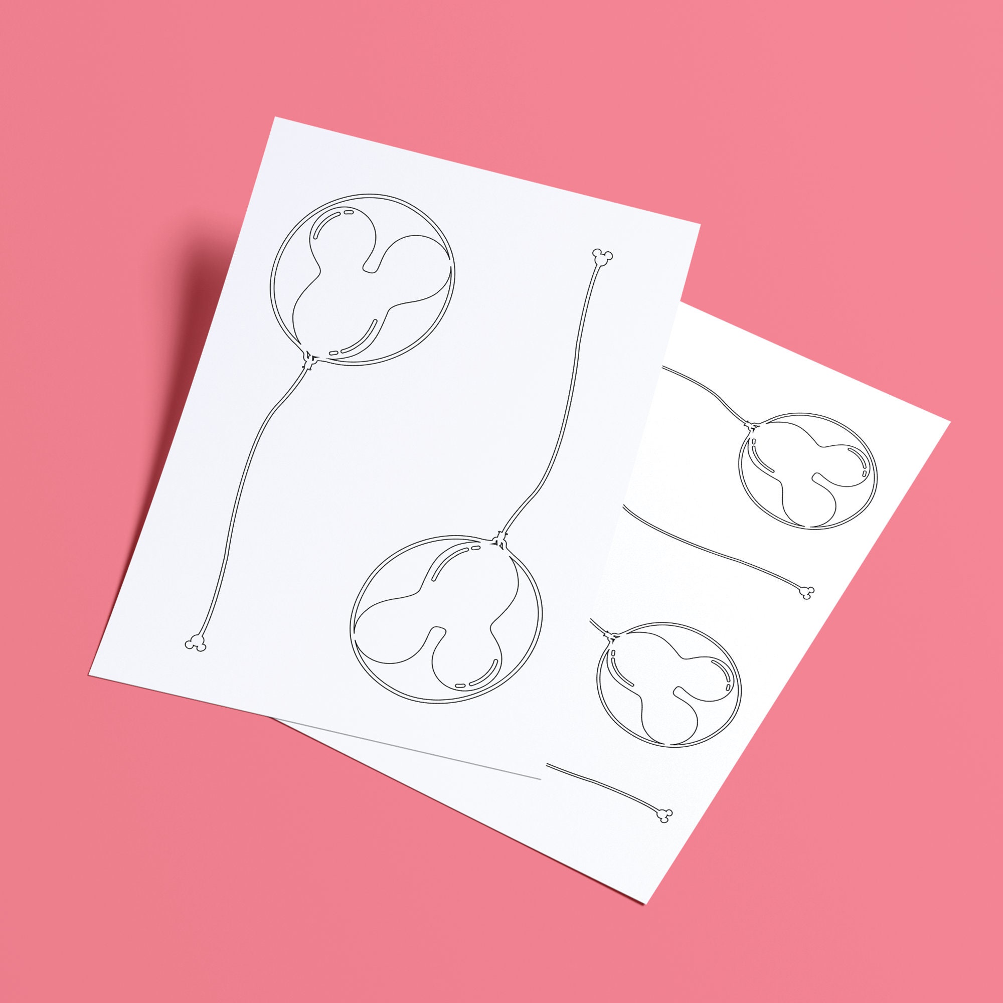 Magical Balloon Coloring Pages PDF - Etsy