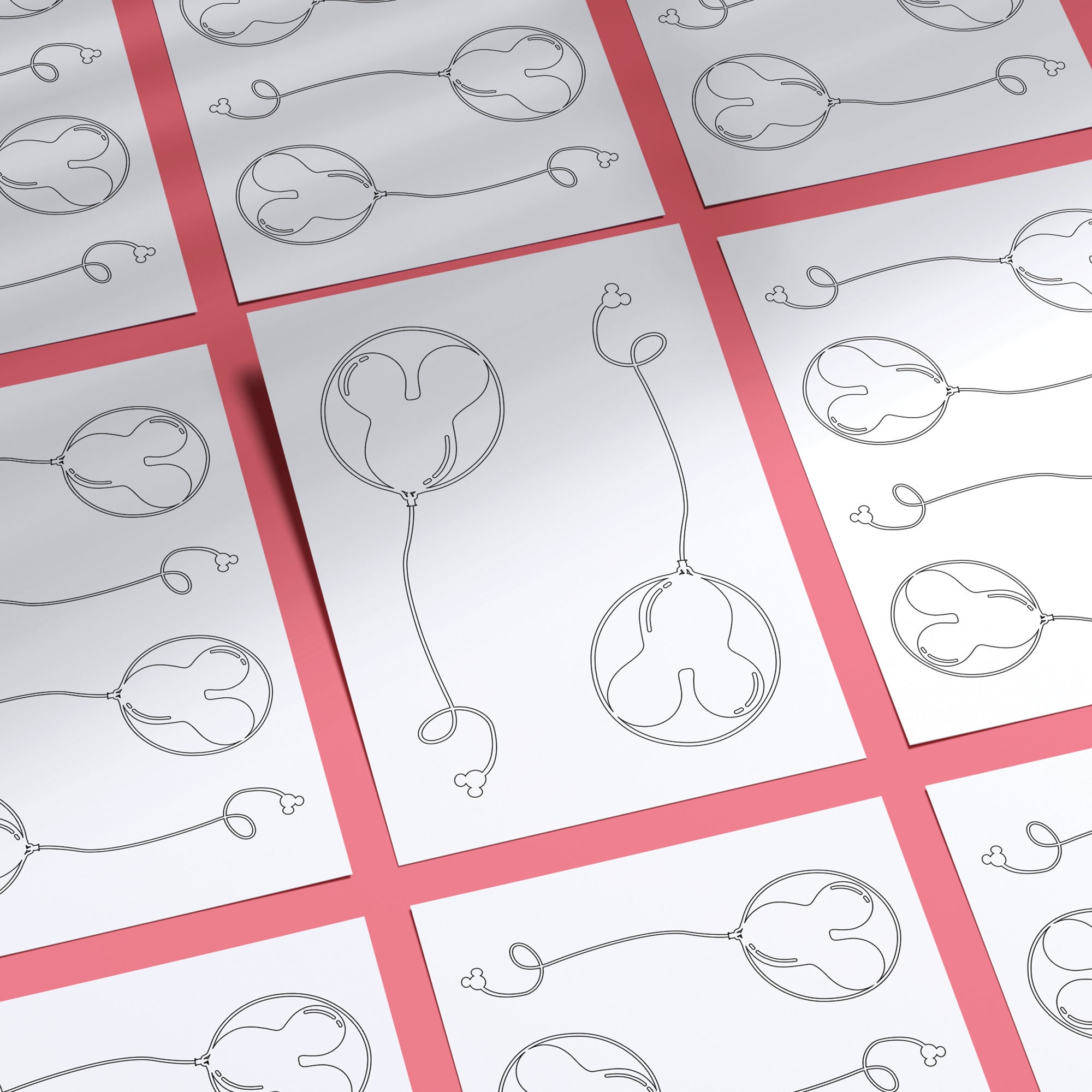 Magical Balloon Coloring Pages PDF - Etsy