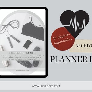 Planner Fit 2023, Goals, Fitness, Exercise, Plan, Meal Planner, Calendario, Agenda, Metas, Ejercicio, Imprimible, Descargable Spanish