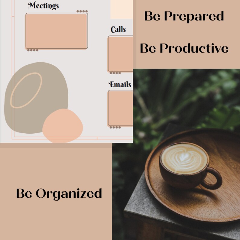 Daily Work Printable PDF Planner Schedule - Etsy