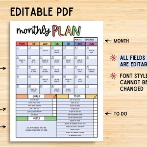 Editable ADHD Planner Printable Set, Daily Planner, Weekly Planner ...
