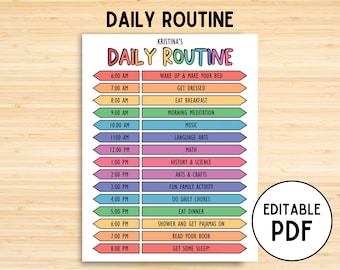 Kids Daily Schedule, Homeschool Daily Routine, Kids Daily Routine, Preschool Classroom, Homeschool Mom, Nanny Schedule, Printable PDF