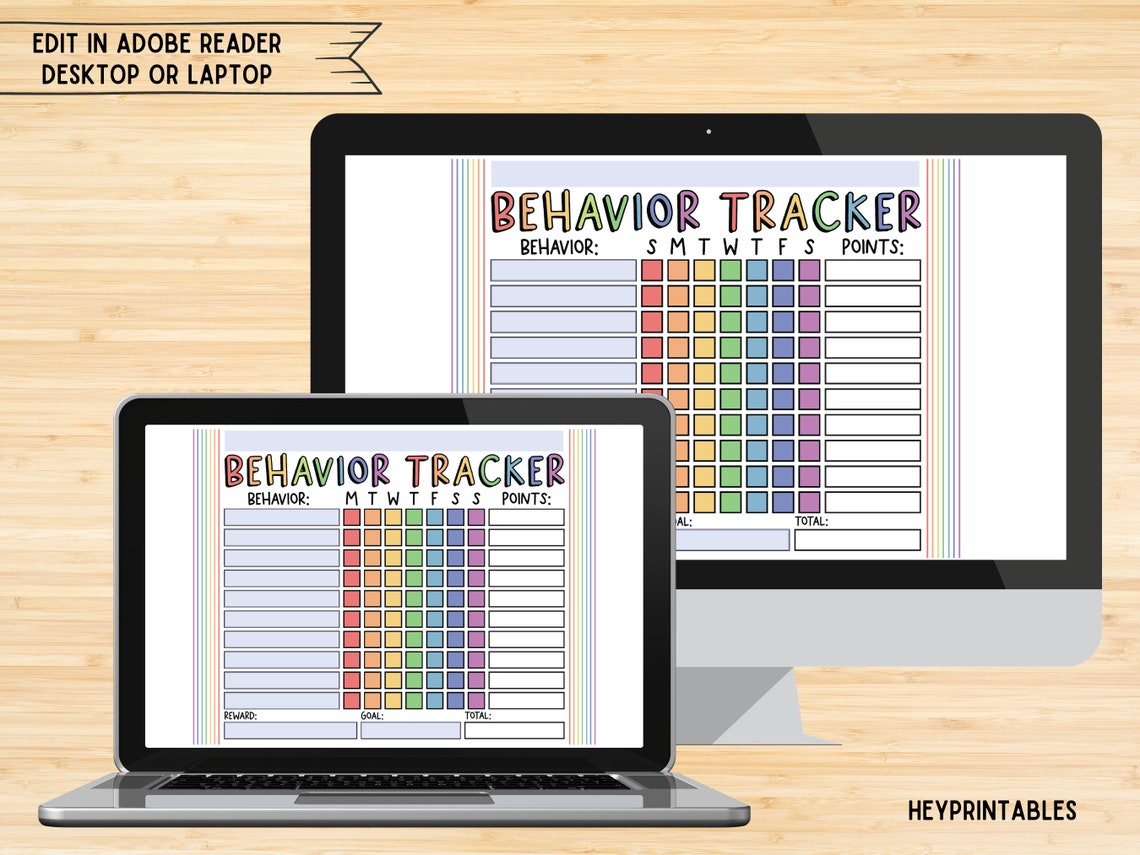 Behavior Reward Chart for Kids Behavior Tracker for Kids - Etsy Canada
