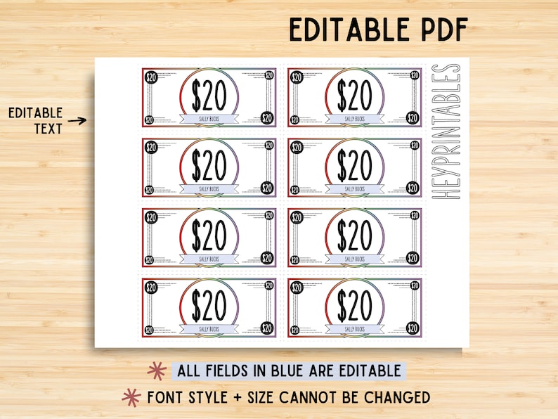 Editable Mom Chore Bucks Printable, Behavior Bucks, Chore Bucks, Reward ...