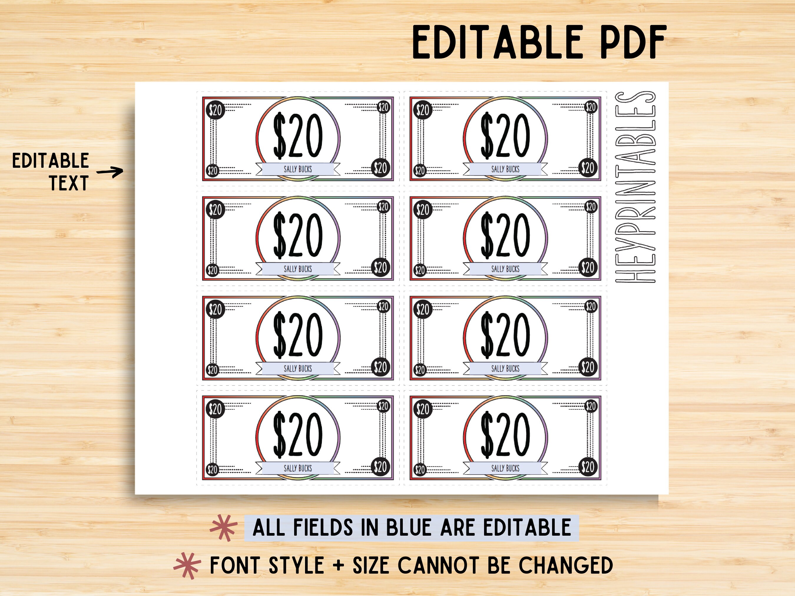 Editable Mom Chore Bucks Printable, Behavior Bucks, Chore Bucks, Reward ...