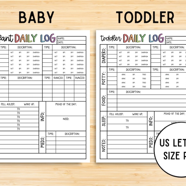 Baby & Kleinkind Tagestagebuch, Baby Aktivitätslogbuch, Geschäftsformulare für Tagespflege, Branding für die Kindertagesstätte, Vorschule, Neugeborenen-Chart, Tagespflege zu Hause, Daycare Log