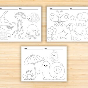 Tracing Practice, Pre-Writing Worksheets, Line Tracing, Toddler, Preschool, Handwriting Practice, Busy Book, Busy Binder, Homeschool, PDF