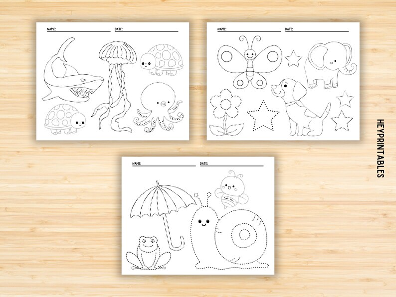 Tracing Practice, Pre-Writing Worksheets, Line Tracing, Toddler, Preschool, Handwriting Practice, Busy Book, Busy Binder, Homeschool, PDF