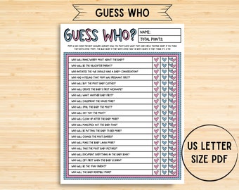 Rate mal, wer es gesagt hat, Mama oder Papa Spiel, Baby Shower Spiel, Mama oder Papa Quiz, Gender Reveal Party Spiele, Mama oder Papa Spiel, Rate mal wer Party Spiele