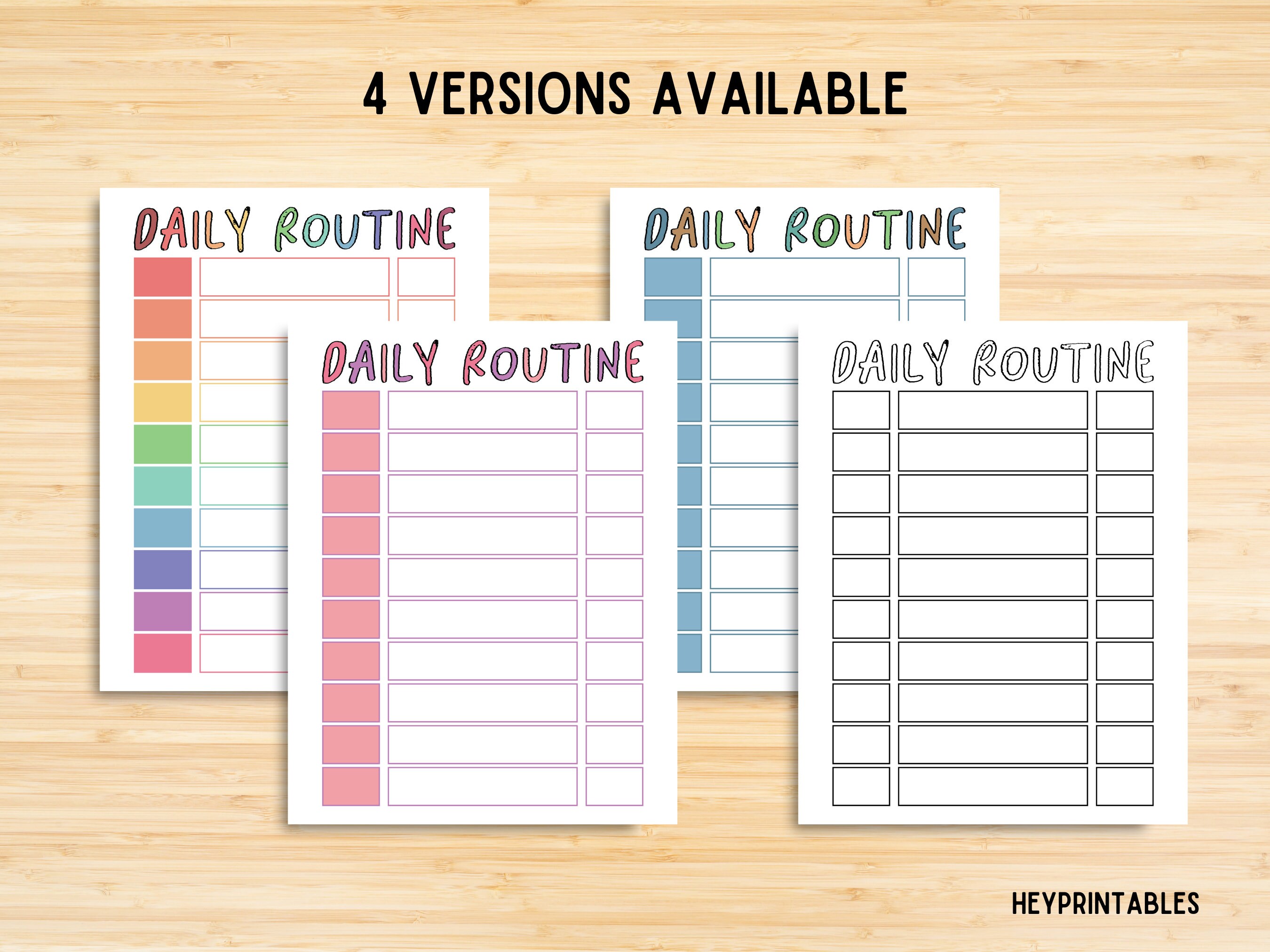 Dail Routine Label Daily Routine Printable Daily Routine Responsibility Chart - Etsy Australia