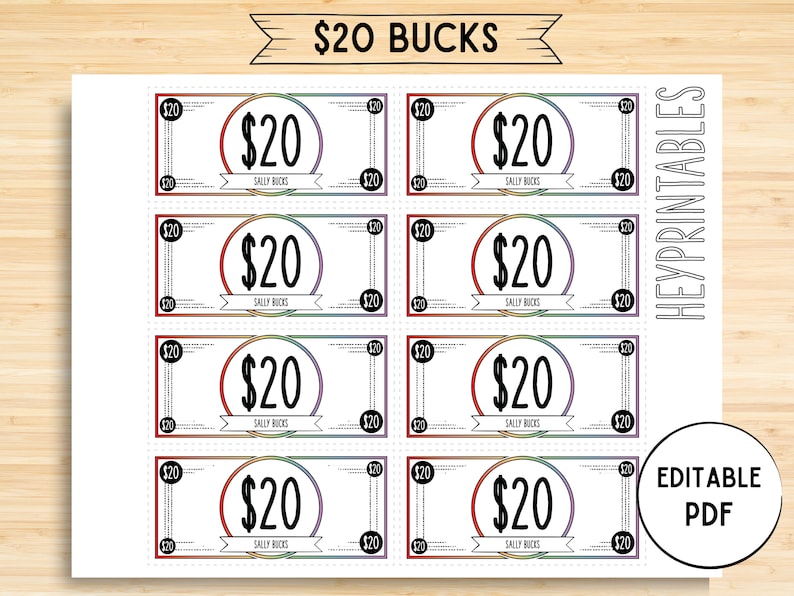 Editable Mom Chore Bucks Printable, Behavior Bucks, Chore Bucks, Reward ...