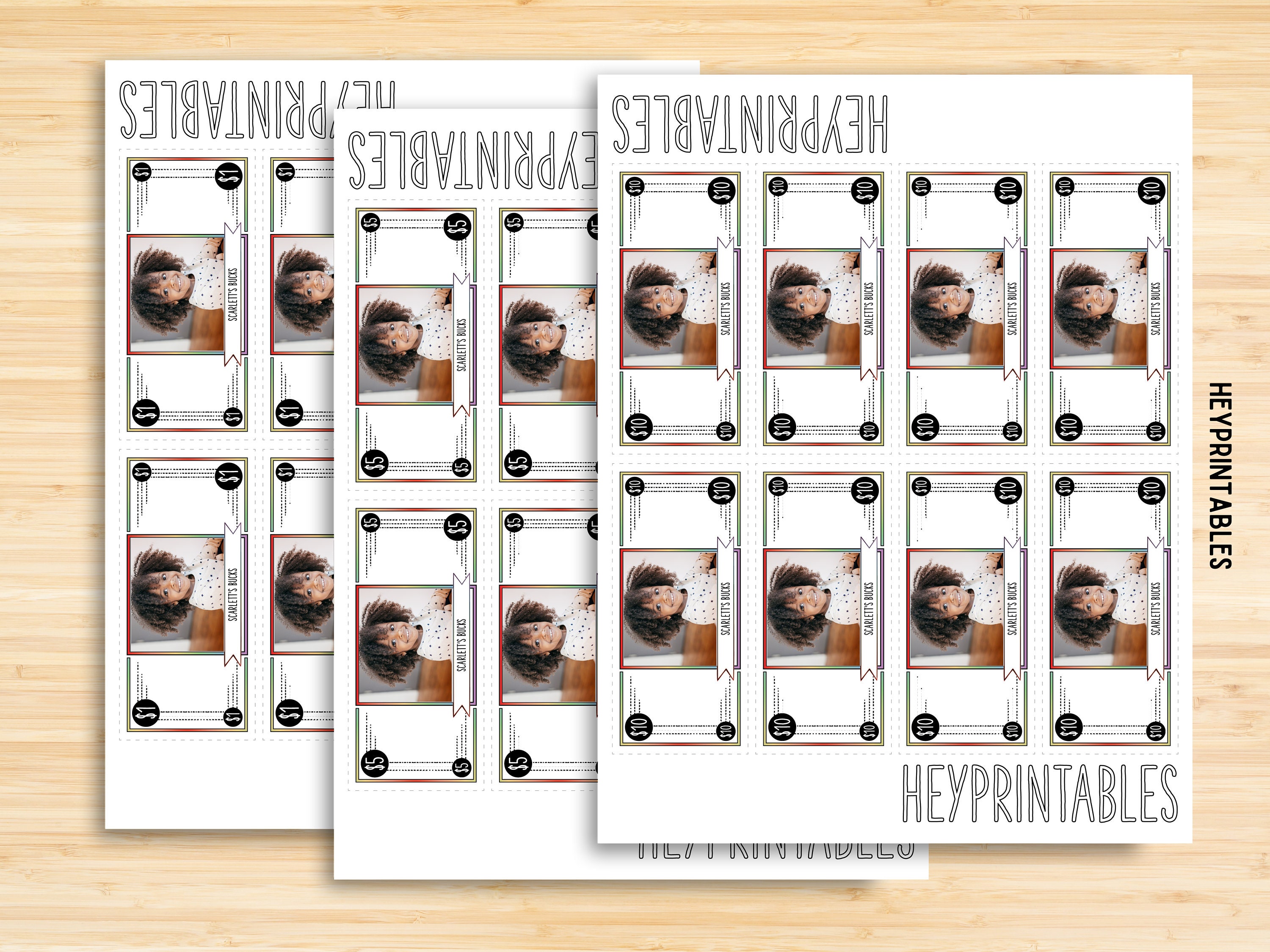 Editable Photo Mom Chore Bucks Printable, Behavior Bucks, Chore Bucks ...