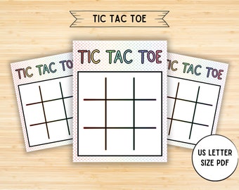 Druckbare Tic Tac Toe Spiel, Familienspiel, Aktivitäten in der Klasse, sofortiger digitaler Download, Spaß, PDF, Kinderauto Spiel, Aktivität