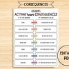 Kids Behavior Tracker Bundle, Actions Consequence Chart, Weekly, Daily ...