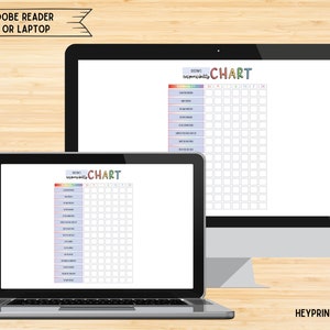 Chore Chart, Printable Kid's EDITABLE, Child Responsibility Chart ...