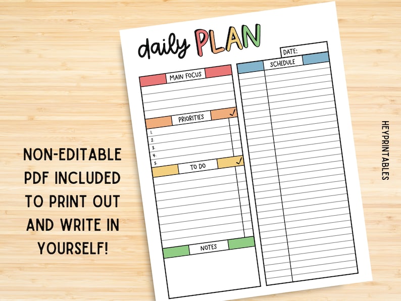 Editable Daily, Weekly, Monthly Planner Bundle, Printable Planner ...