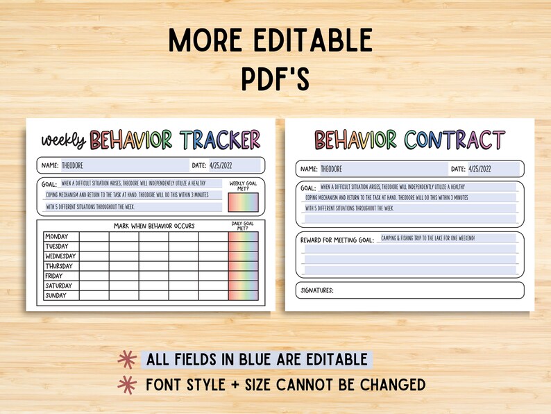 Behavior Consequence Chart Ultimate Bundle Pdfs, Consequence for My Own ...