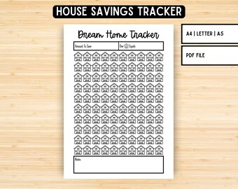 Saving For A House, Deposit Fund Tracker, Saving For Future, House Fund Savings, Printable Download Goal Setting Printable, A4 A5 Letter PDF