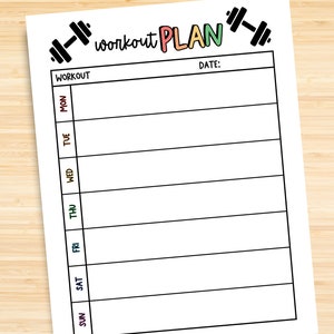 Exercise Tracker, Workout Tracker, Fitness log, Workbook log Template, Fitness Tracker, Weight Loss, 75 Soft challenge, Workout Printable