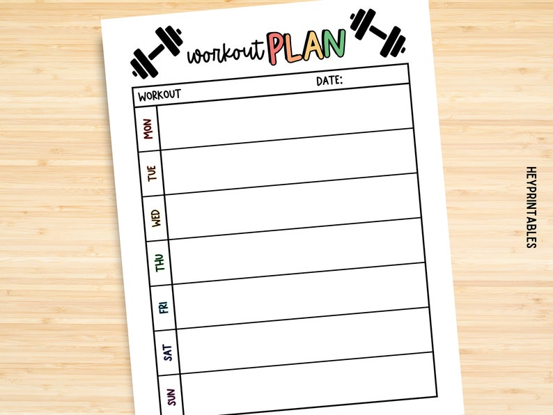Exercise Tracker, Workout Tracker, Fitness log, Workbook log Template, Fitness Tracker, Weight Loss, 75 Soft challenge, Workout Printable