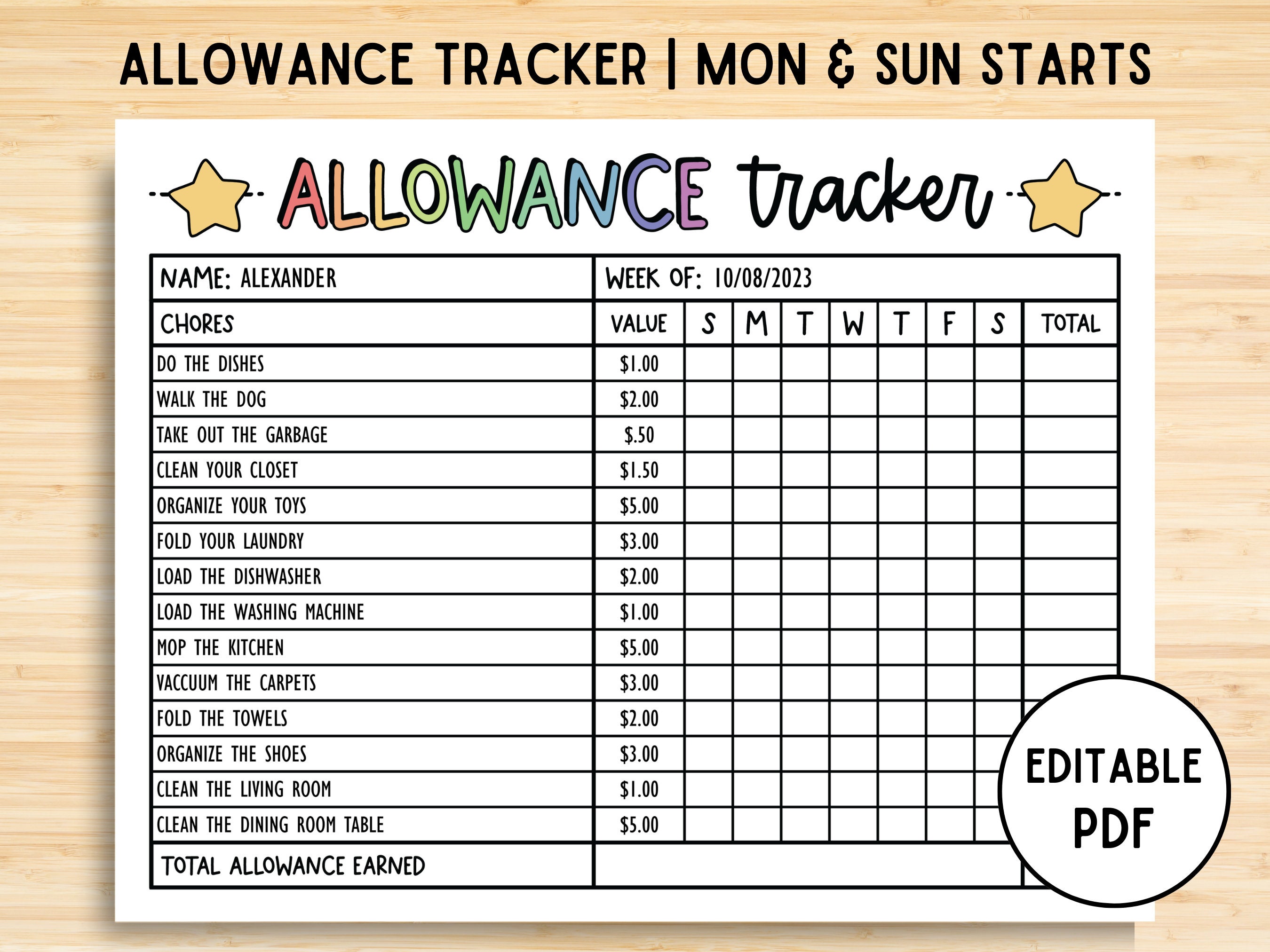 Kids Chore Chart – Addi Ganley