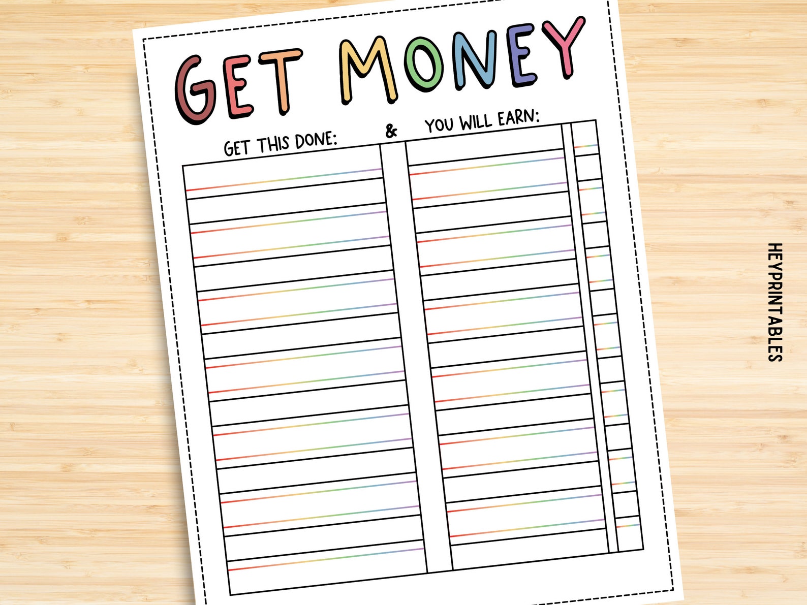 Editable Allowance Chart for Kids Allowance Tracker Editable - Etsy