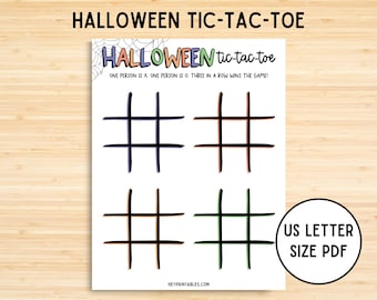 Halloween Tic Tac Toe Game, Halloween Games, Halloween Activities, Games for Kids, Fall Tic Tac Toe, Kids game, Printable game, Fall Fun pdf