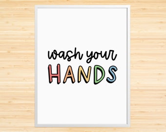 Wash Your Hands Print, Wash Your Hands Sign, Funny Bathroom Art, Wash Your Hands Printable, Bathroom Wall Decor, Bathroom Decor, Funny