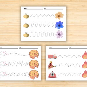 Tracing Practice, Pre-Writing Worksheets, Line Tracing, Toddler, Preschool, Handwriting Practice, Busy Book, Busy Binder, Homeschool, PDF