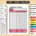 Craft Show Tracker Printable, Inventory Log, Craft Fair Planners ...