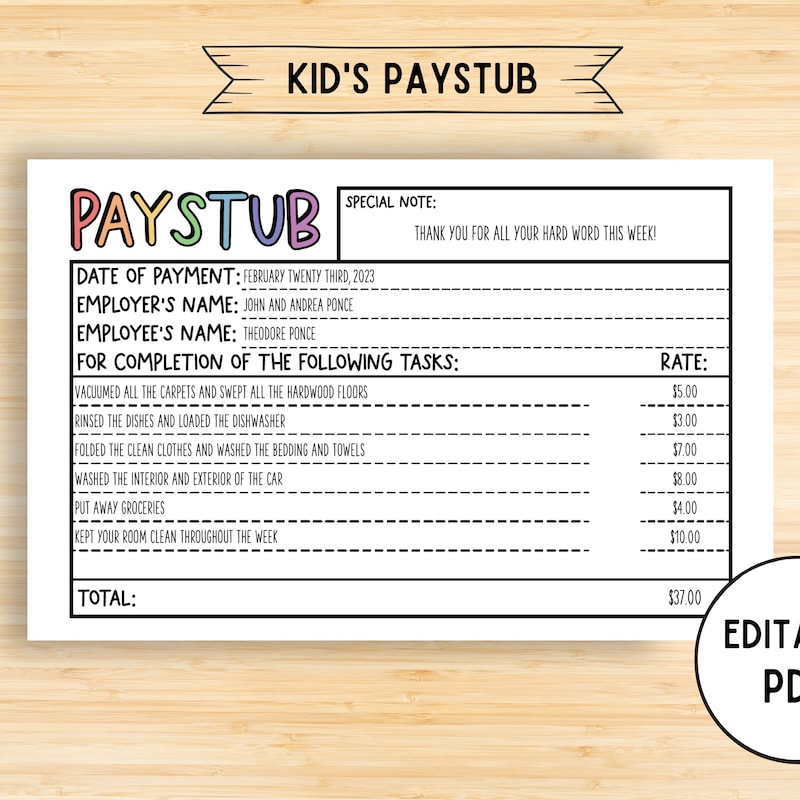 Paystubs Template Etsy Paystubs Template Etsy