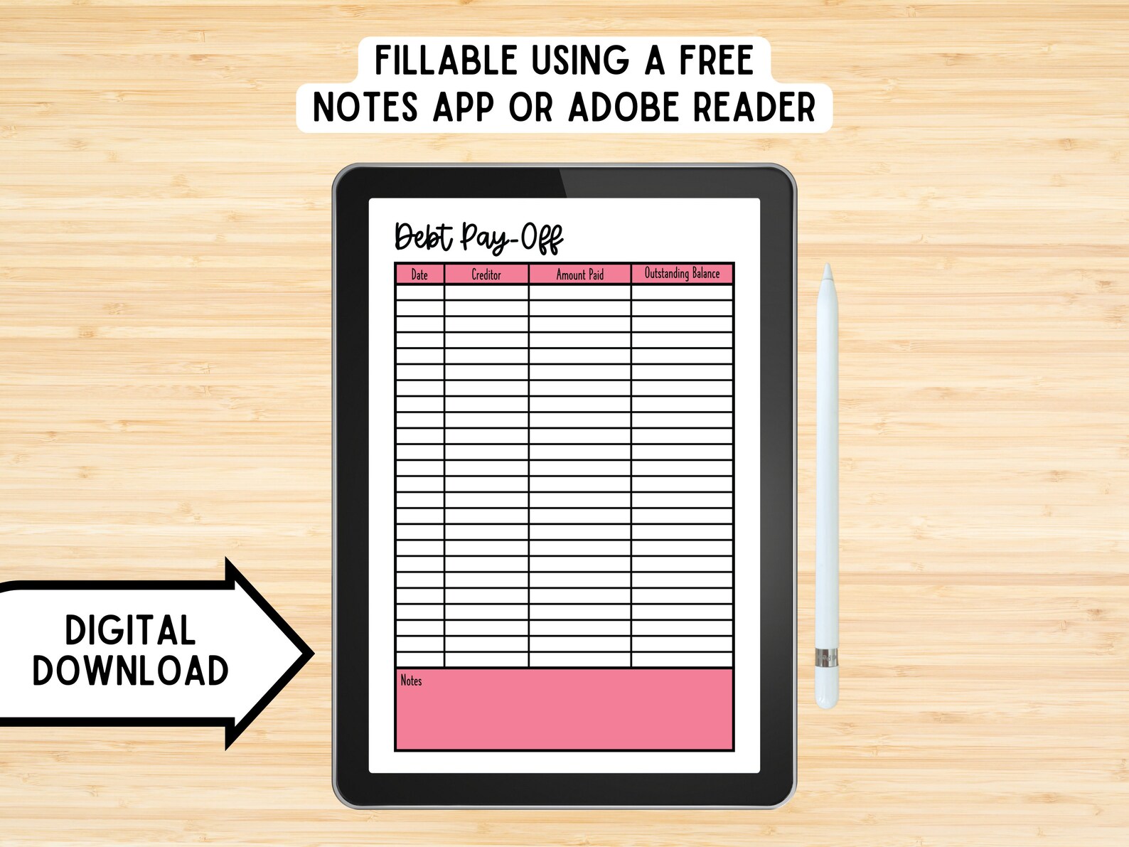 Debt Repayment, Printable Debt Tracker, Debt Payoff Tracker, Finance ...