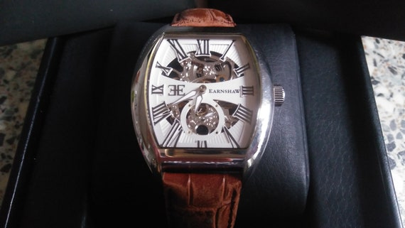 Earnshaw skeleton watch automatic, engraved tonne… - image 1