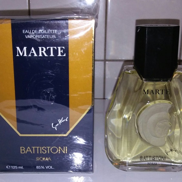 Rare 1986 "Marte" by Battistoni men eau de toilette old formula 125ml vintage Italian made