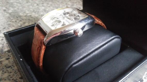 Earnshaw skeleton watch automatic, engraved tonne… - image 2