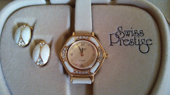Set di orologi svizzeri di lusso da donna anello collana e orecchini vintage in smalto degli anni 80 Etsy Italia