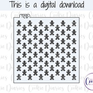 DIGITAL - Gingerbread Men 1 Cookie Stencil File