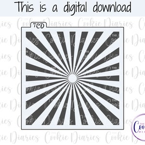DIGITAL - Sunburst Cookie Stencil File