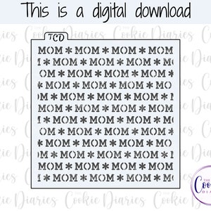 DIGITAL - MOM Typewriter Cookie Stencil File