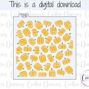 DIGITAL - Pompoenen 2-delige Cookie Stencil File