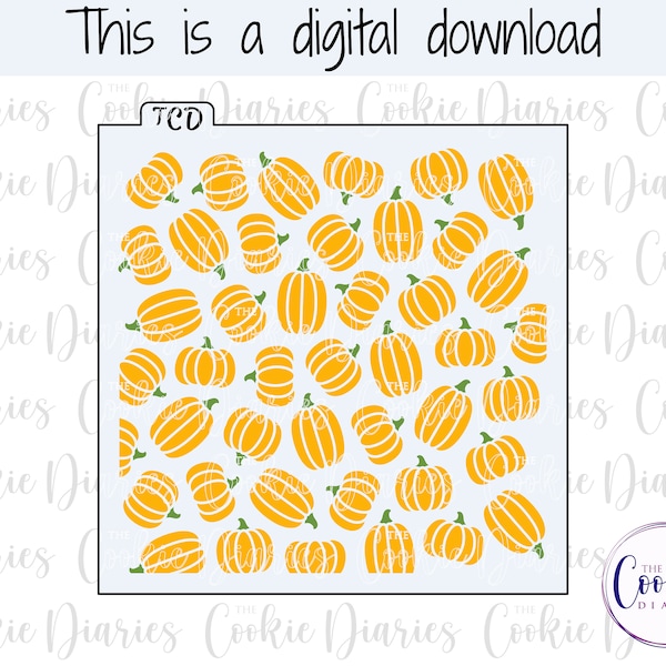 DIGITAL - Pumpkins 2 Part Cookie Stencil File