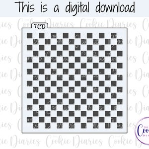 DIGITAL - Tiny Checkerboard Cookie Stencil File